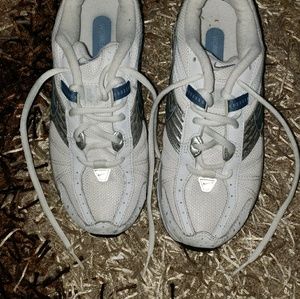 White Nike running shoe